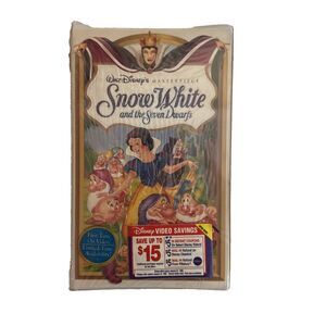 Disney’s Snow White And The Seven Dwarfs VHS Sealed 1995 Masterpiece Collection